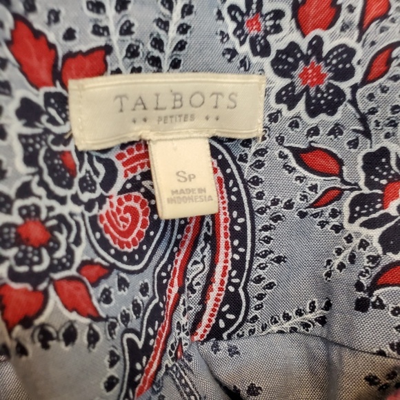 Talbots Sleeveless Collared Blouse Petite - Picture 5 of 5